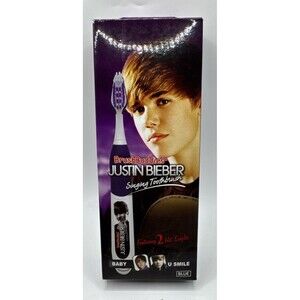 JUSTIN BIEBER Brush Buddies Singing Toothbrush BLUE New ~ Baby & U Smile NIP